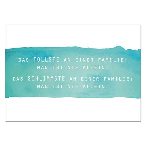 Postkarte "Familie - man ist nie allein" - 10er VE