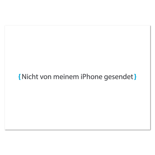 Postkarte "Nicht von meinem iPhone gesendet" - 10er VE