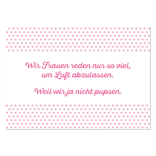 Postkarte "Frauen pupsen nicht" - 10er VE