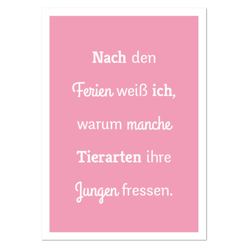 Postkarte "Nach den Ferien" - 10er VE