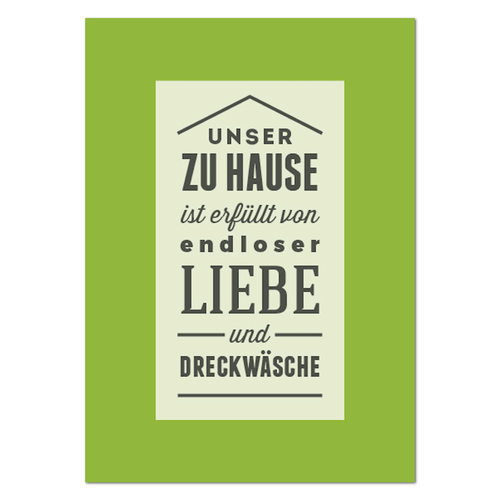 Postkarte "Liebe & Dreckwäsche" - 10er VE