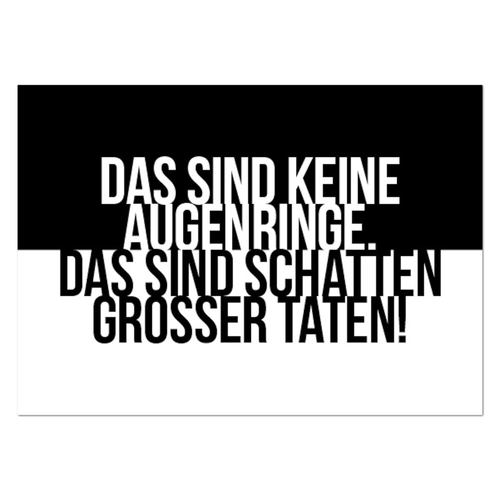 Postkarte "Das sind keine Augenringe" 10er VE