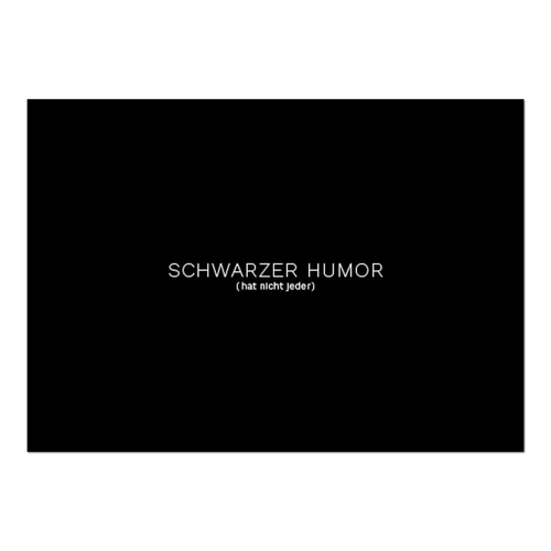Postkarte "Schwarzer Humor" - 10er VE