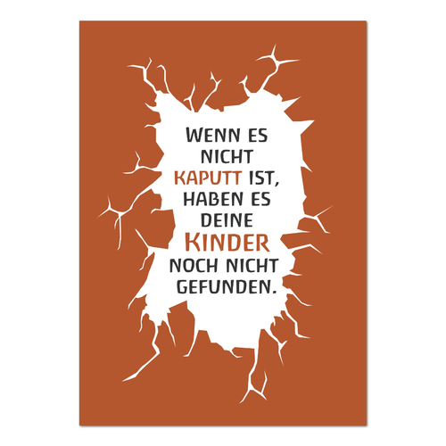 Postkarte "Wenn es nicht kaputt ist" - 10er VE