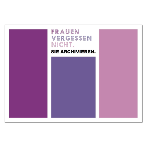 Postkarte "Frauen vergessen nicht" - 10er VE