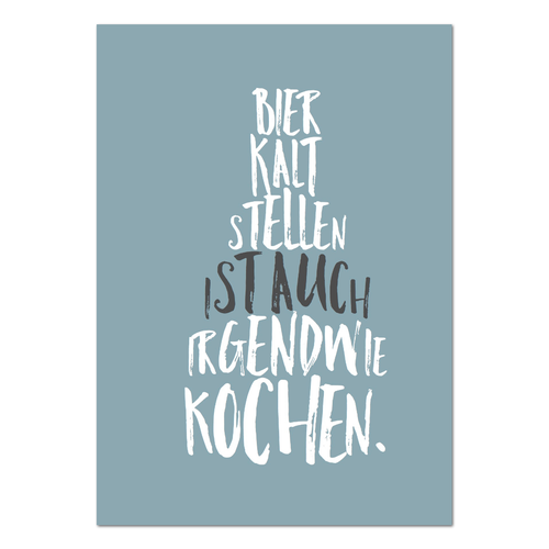 Postkarte "Bier kalt stellen"