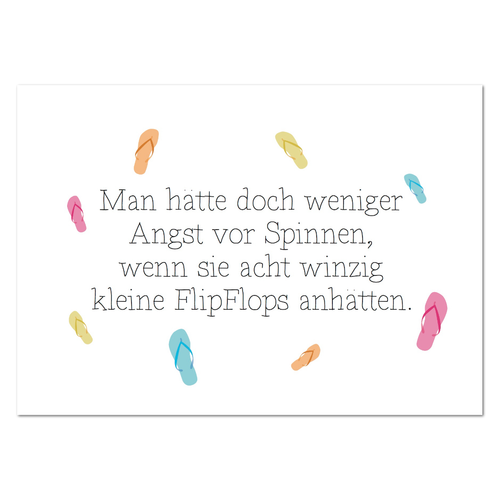 Postkarte "Man hätte doch weniger Angst" - 10er VE