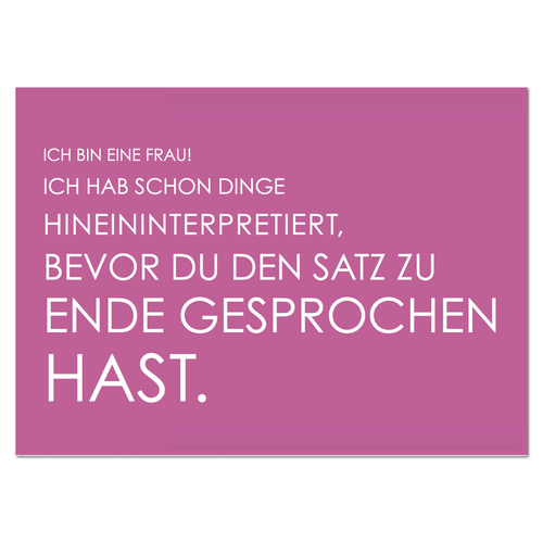 Postkarte "Ich bin eine Frau" - 10er VE