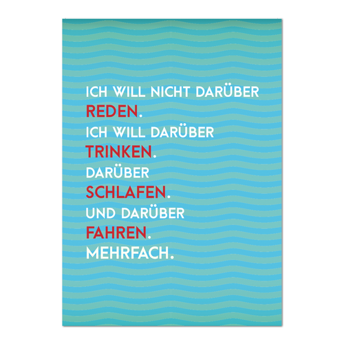 Postkarte "Ich will nicht darüber reden" - 10er VE