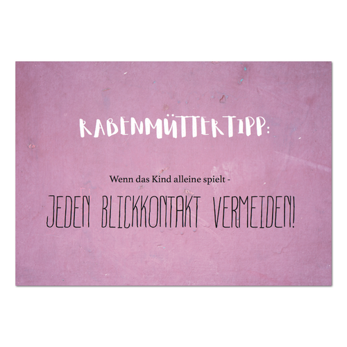 Postkarte "Wenn das Kind alleine spielt" - 10er VE