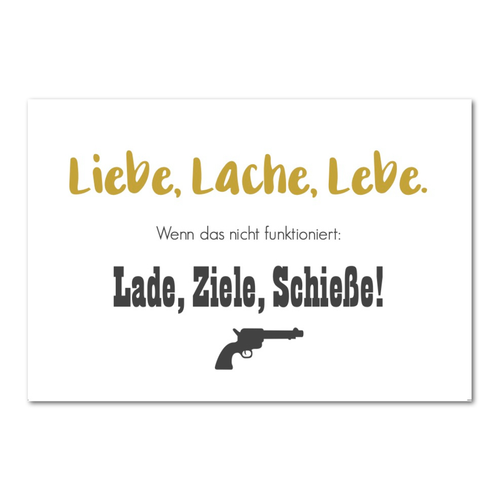 Postkarte "Lebe Lache Liebe" - 10er VE