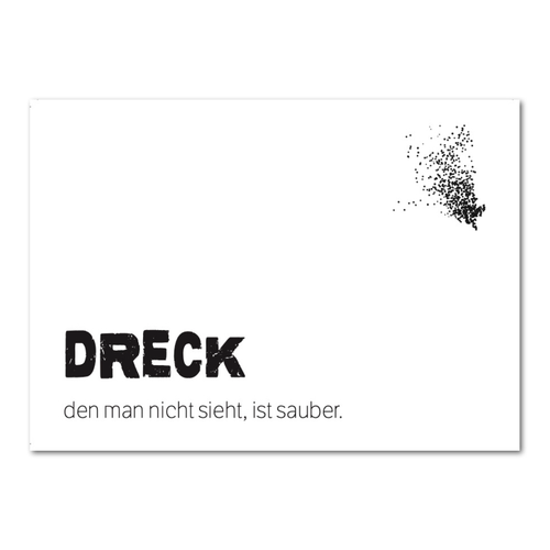 Postkarte "Dreck den man nicht sieht" - 10er VE