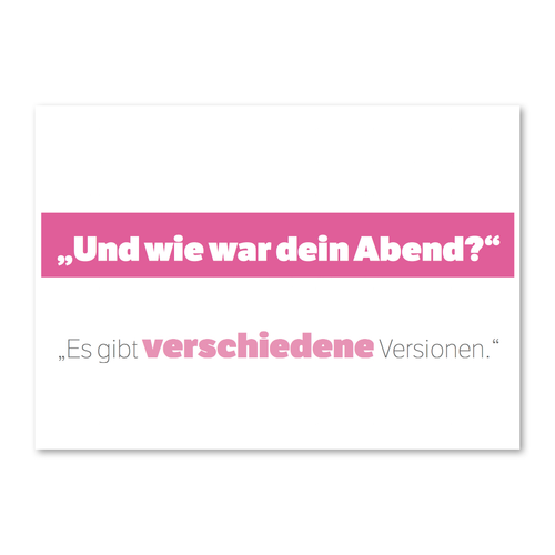Postkarte "Und wie war dein Abend?" - 10er VE