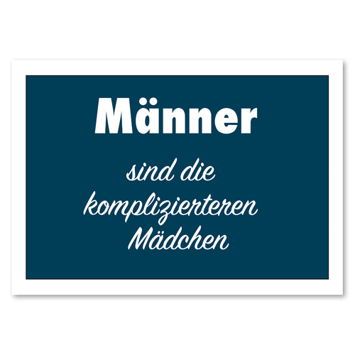 Postkarte "Männer sind kompliziert" - 10er VE