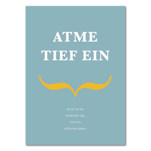 Postkarte "Atme tief ein" - 10er VE