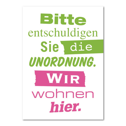 Postkarte "Unordnung" - 10er VE