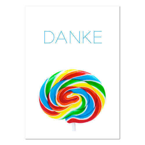 Postkarte "Danke - Lolli" - 10er VE