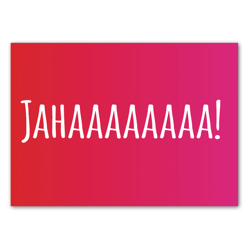 Postkarte "Jahaaaa" - 10er VE
