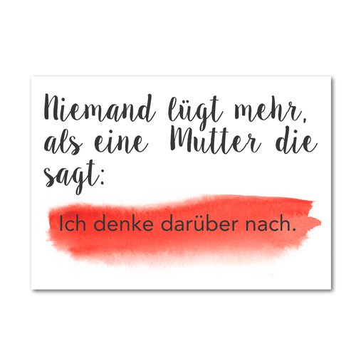 Postkarte "Niemand lügt mehr" - 10er VE