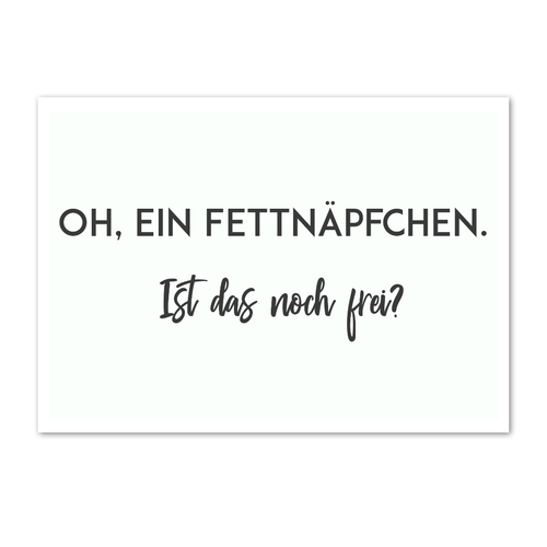 Postkarte "Oh, ein Fettnäpfchen" - 10er VE