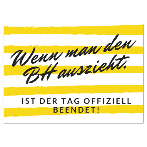 Postkarte "Wenn man den BH auszieht" - 10er VE