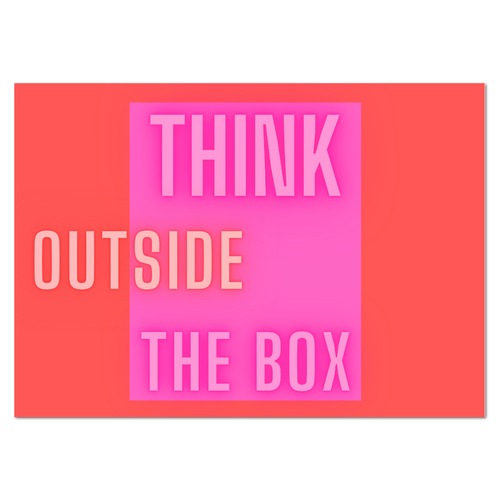 Postkarte "Think outside the box" - 10er VE