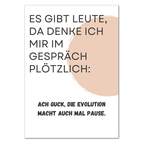 Postkarte "Die Evolution macht auch mal Pause" - 10er VE