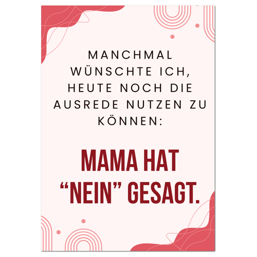 Postkarte "Mama hat NEIN gesagt" - 10er VE