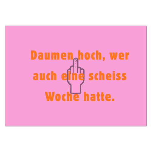 Postkarte "Daumen hoch" - 10er VE