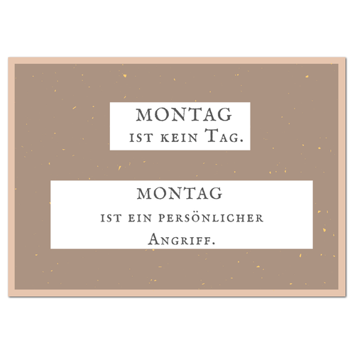 Postkarte "Montag ist kein Tag" - 10er VE