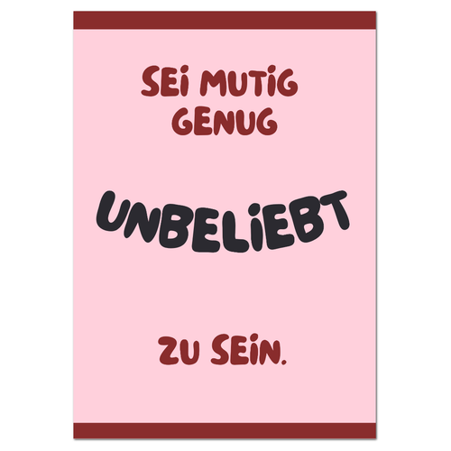 Postkarte "Sei mutig genug" - 10er VE