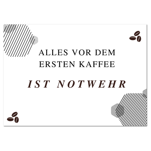 Postkarte "Alles vor dem ersten Kaffee" - 10er VE