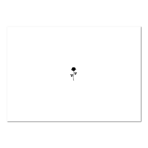 Trauerkarte "Rose" - 10er VE