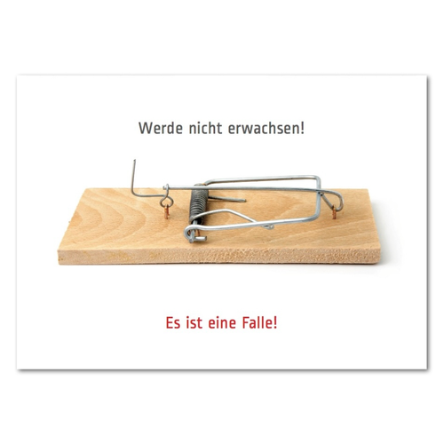 Postkarte "Werde nicht erwachsen" - 10er VE