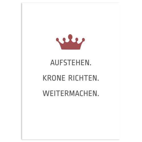 Postkarte "Krone richten" - 10er VE