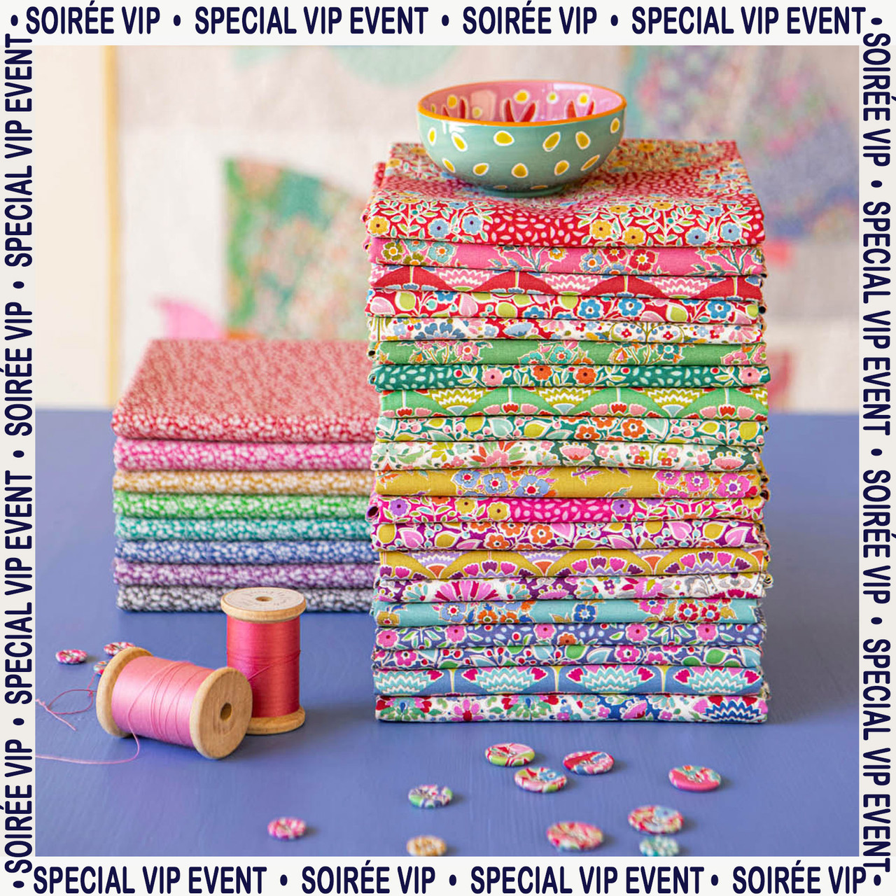 TILDA Sophie FE Bundle of 8 fabrics, 100 Cotton. TILDA BASICS