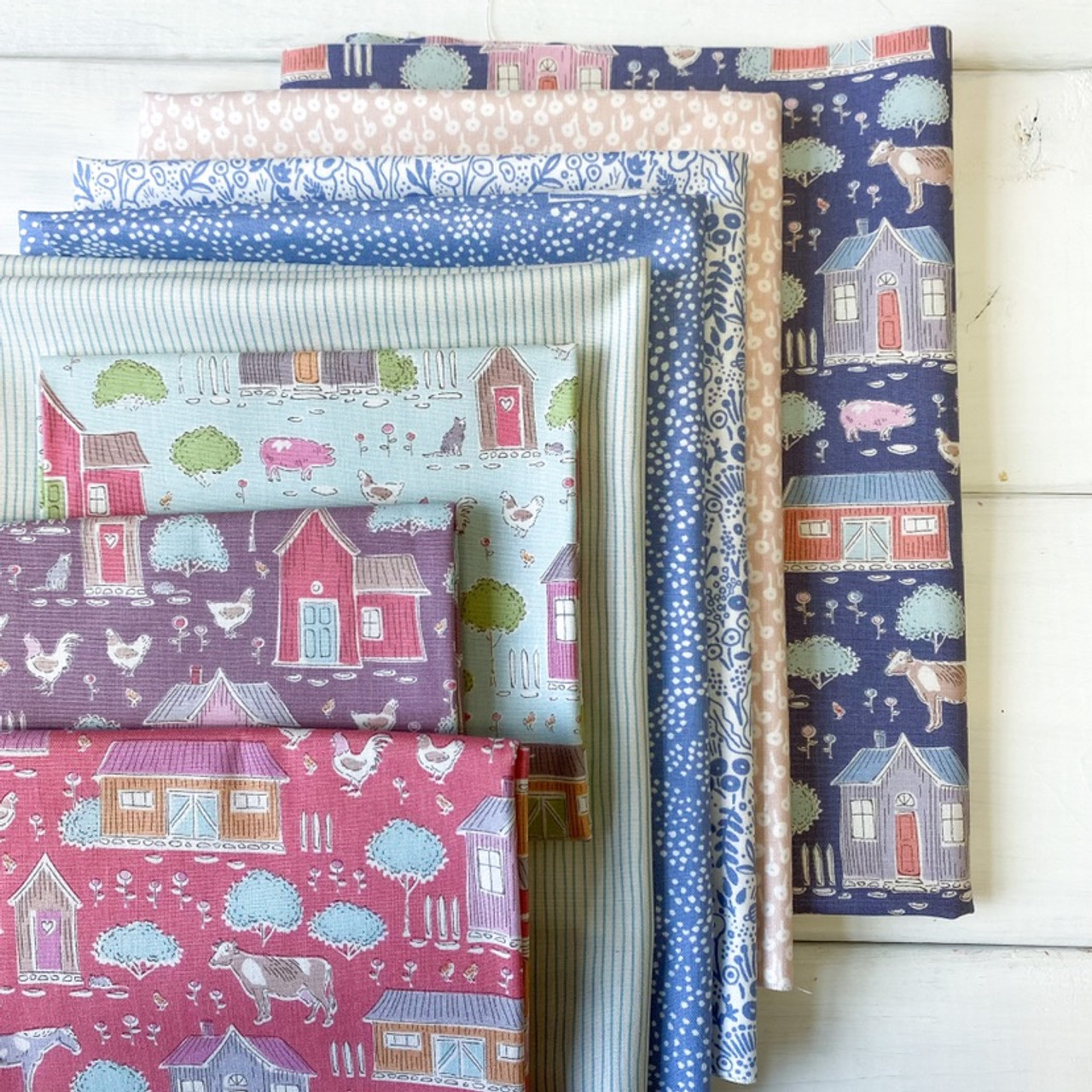 My Romantic Farm, TILDA X RIFLE PAPER CO - Bundle of 8 fabrics