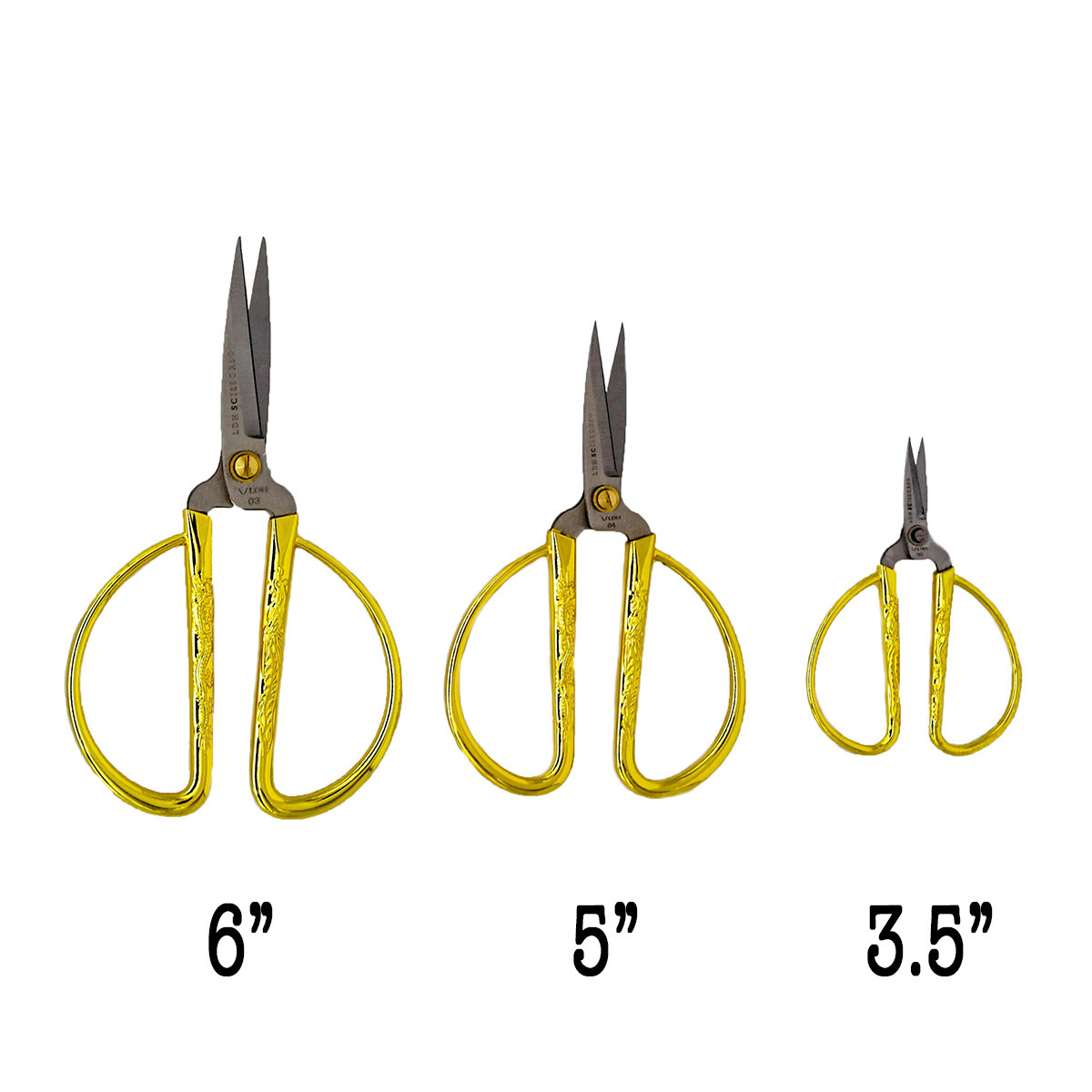 Scissors Sizes LDH SCISSORS Imperial Scissors - Dragon & Phoenix (3 sizes) - ELEGANTE ...