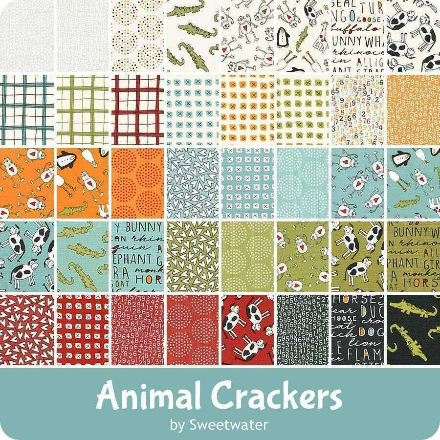 MODA SWEETWATER Animal Crackers MONKEYS in Vanilla ELEGANTE VIRGULE
