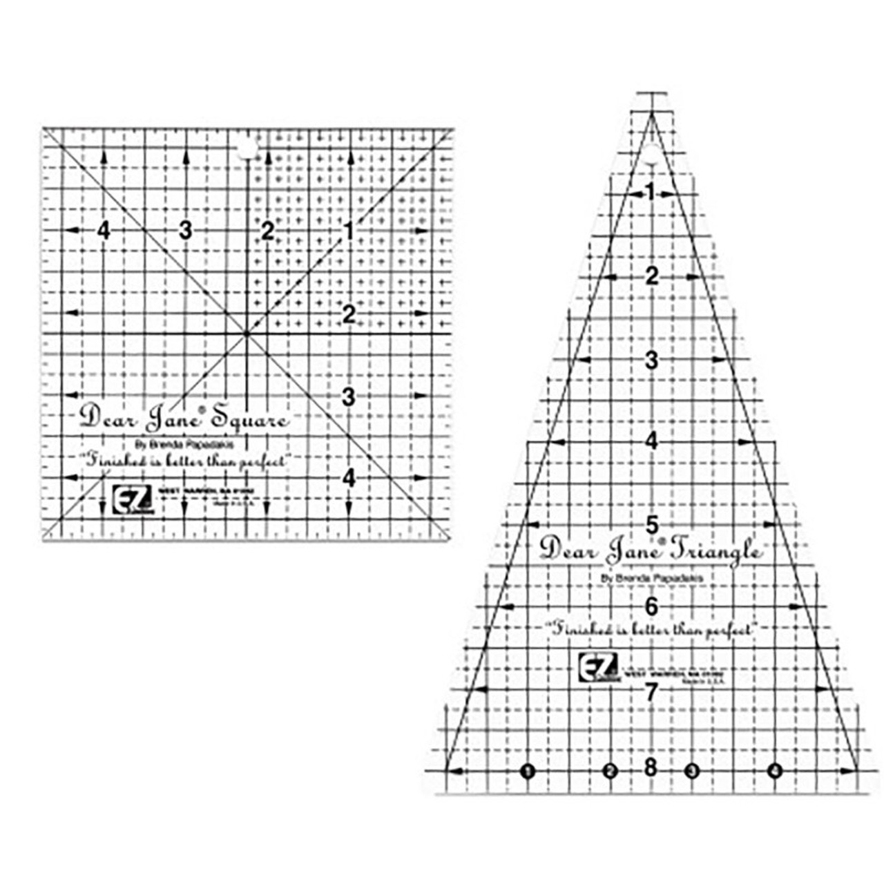 Dear Jane Ruler Set Tool - Acrylic Templates (Set of 2)