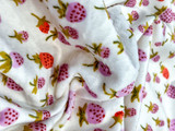 The Heather Ross Minky Fabric is here! Studio Edit Strawberry in Lilac