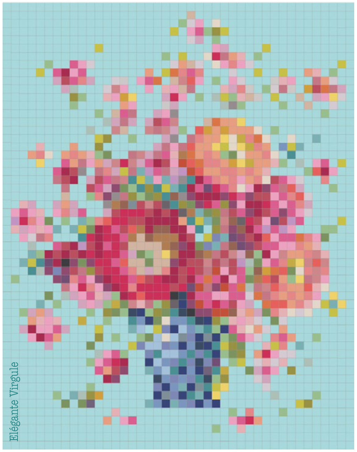 TILDA Embroidery Flower, Quilt Kit 63½" x 81½" (161 x 207cm) Elegante
