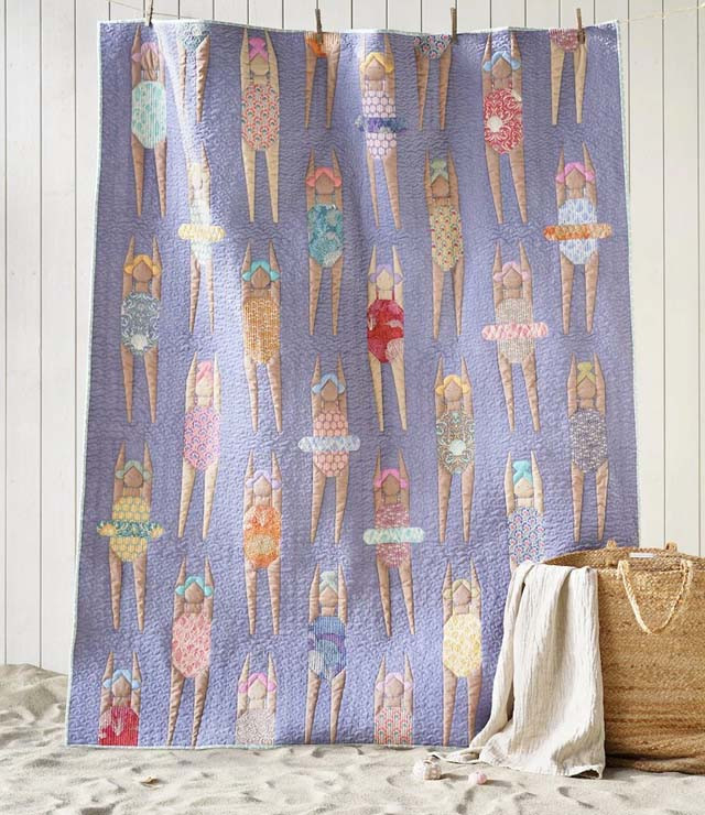 TILDA COTTON BEACH Swim Team Quilt Kit 59½" x 73¾" (151 x 187.5cm