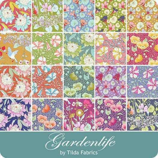 TILDA GARDENLIFE, HalfMeter Bundle of 20 fabrics Elegante Virgule