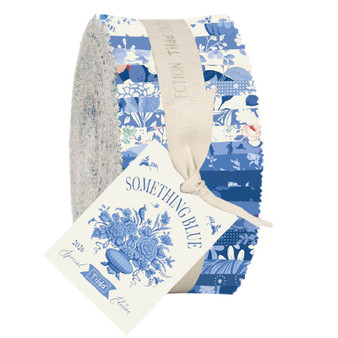 TILDA SOMETHING BLUE, Fabric Roll 40 pcs 2.5" x 44" (6.5 x 112 cm) (COMPLETE MAIN COLLECTION)