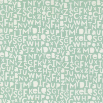 MODA SWEETWATER, BUG COLLECTOR, Alphabet in Sky Blue 55732-22, by the half-meter