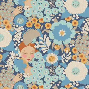 TILDA WALLFLOWER, Wallflower Blue - ELEGANTE VIRGULE CANADA