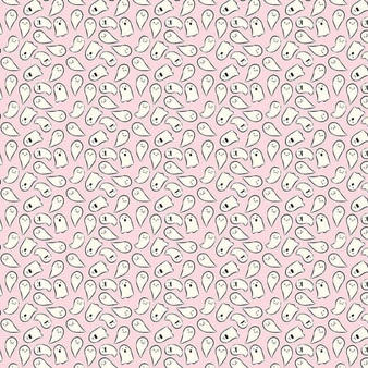 SPOOKY SCHOOLHOUSE Ghosts in Pink - ELEGANTE VIRGULE CANADA, Halloween Fabrics