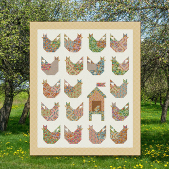 COUNT YOUR CHICKENS Quilt Paper Pattern by Nicola Dodd from CAKE STAND QUILTS - ELEGANTE VIRGULE CANADA
