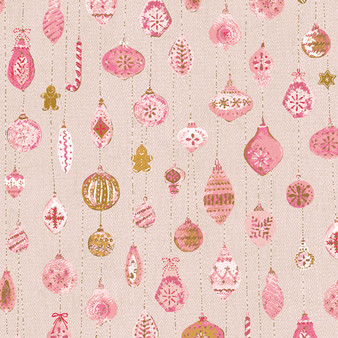 ART GALLERY FABRICS - AGF ADVENTALE, Sugared Ornaments in Blush - ELEGANTE VIRGULE CANADA